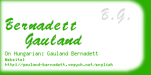 bernadett gauland business card